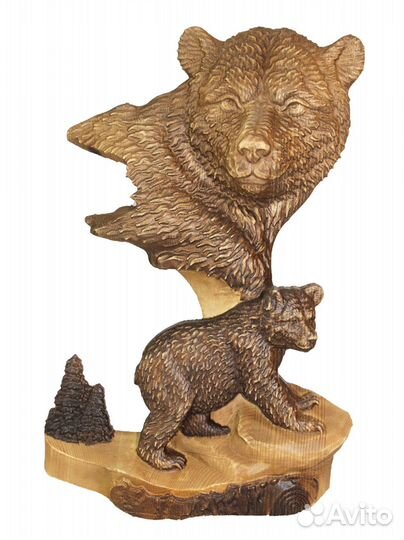 Резное панно из дерева 