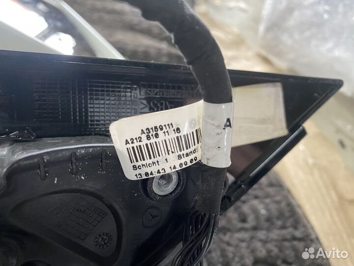 Левое зеркало Mercedes Benz W212 белое без зоны