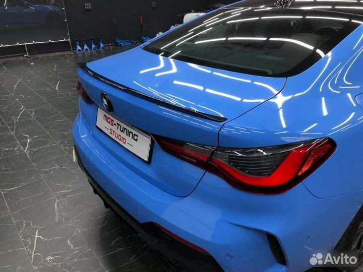 Спойлер стиль M4 CS черный глянец BMW 4 серия G22