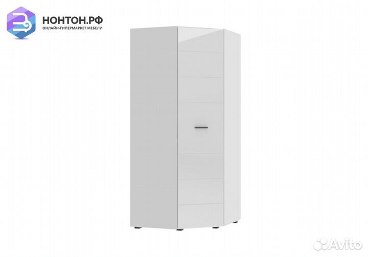 Шкаф угловой Gloss белый глянец / белый бриллиант