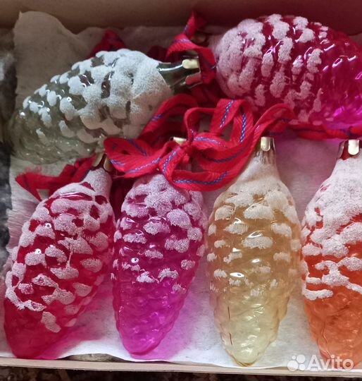 Елочная игрушка СССР шишка