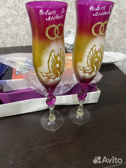 Подарочный набор Свадебных Бакалов Хрусталь