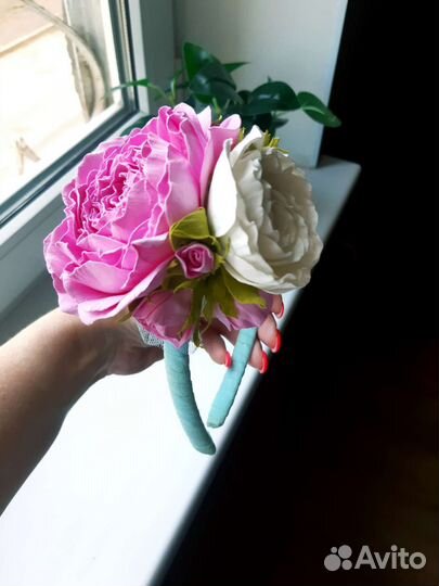 Ободок для волос ручной работы и крабик