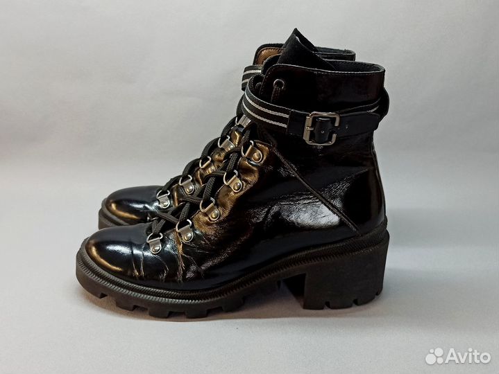 Ботинки 41р Ralf Ringer лаковые черные