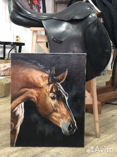 Живопись портрет лошади