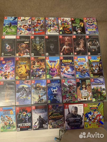 Zelda, Mario, Dark souls, Crash, Skyrim Switch