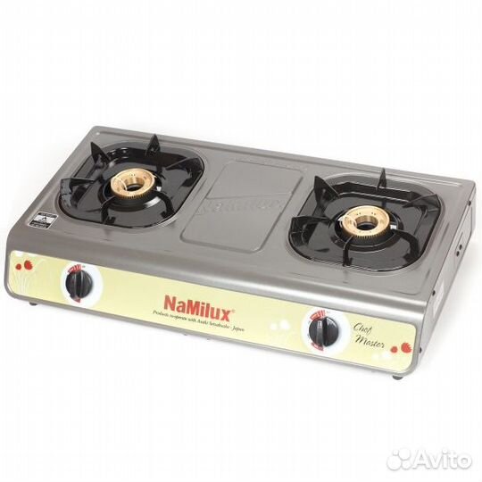 Плита газовая NaMilux 2 конфорки (под бытовой балл