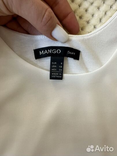 Mango suit белая блуза без рукавов S