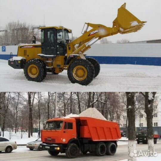 Чистка, вывоз снега,Услуги фронтального погрузчика