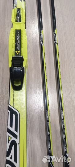 Лыжи fisher, палки, ботинки