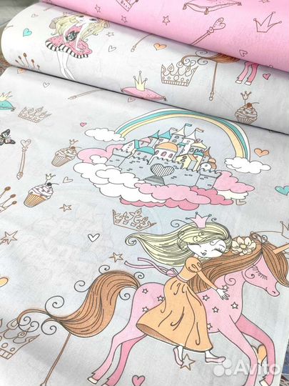 Бязь ширина 150см детская ткань хлопок