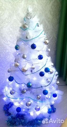 Елка искусственная белая 1.5м