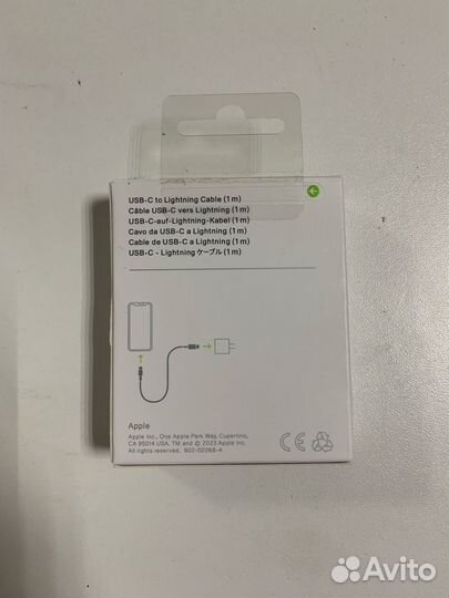 Зарядный кабель айфон USB-C to Lighting Cable(1м)