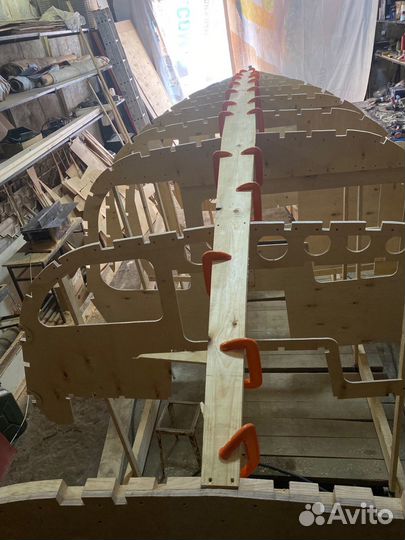 Набор шпангоутов яхты