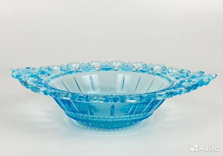 Ваза вазочка винтажная (купоросное стекло (кдо)