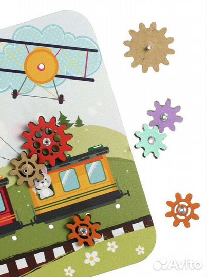 Головоломка шестеренки Паровозик