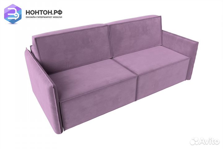Диван еврокнижка Либерти микровельвет сиреневый