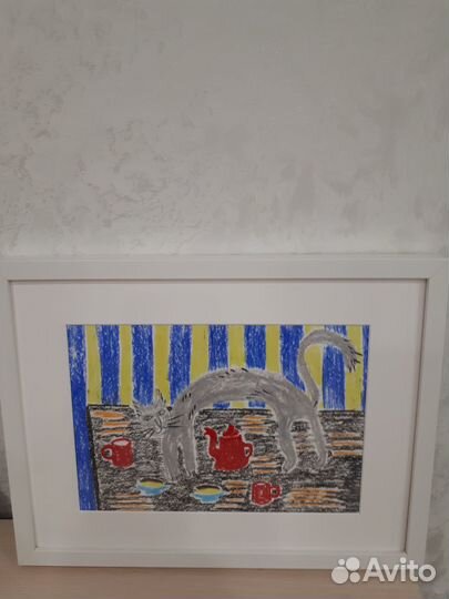 Картина пастельКот Обормот А4