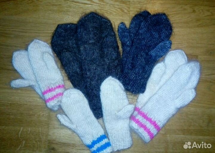 Варежки (козий пух, собачья и овечья шерсть)