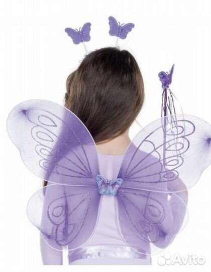 Крылья феи бабочки карнавальный костюм