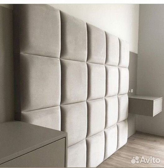 Кровать с мягким изголовьем
