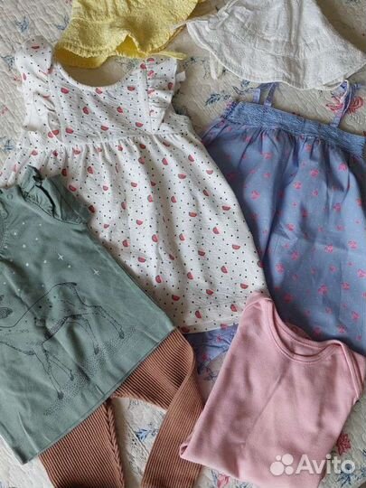 Пакет одежды на девочку 74-80 mothercare kiabi