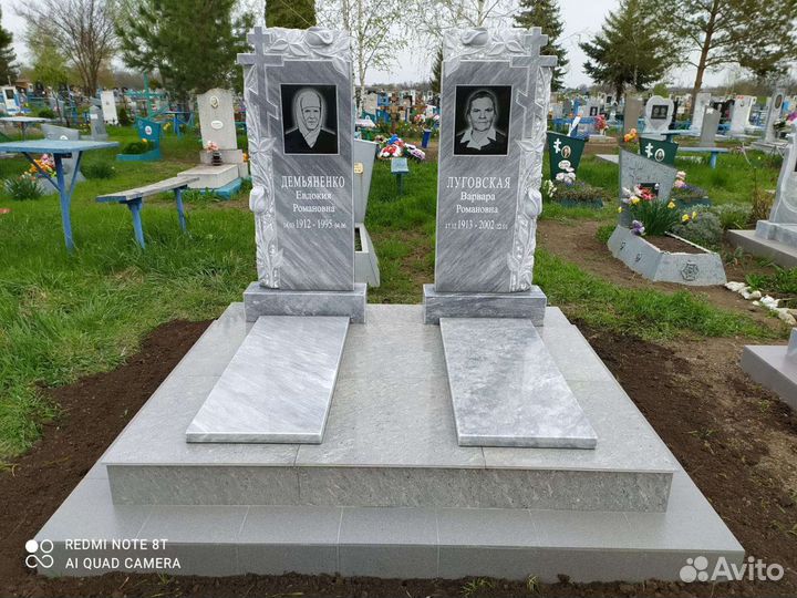 Памятники Мрамор, Гранит, установка,плитка