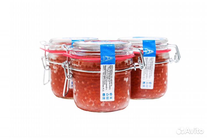 Икра горбуши 250 гр ст/б вакуум бугельная крышка