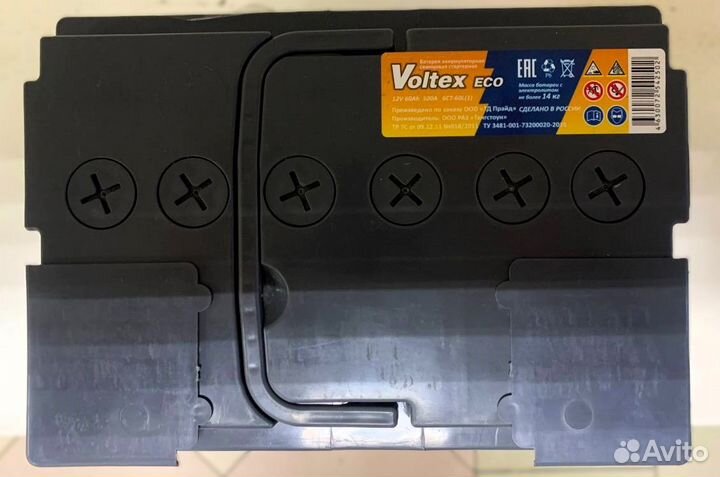 Бюджетный Аккумулятор Voltex 60Ah 500А Крымск 3000
