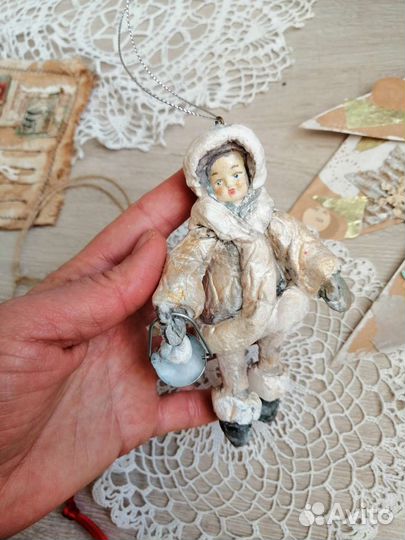 Ёлочные игрушки из ваты