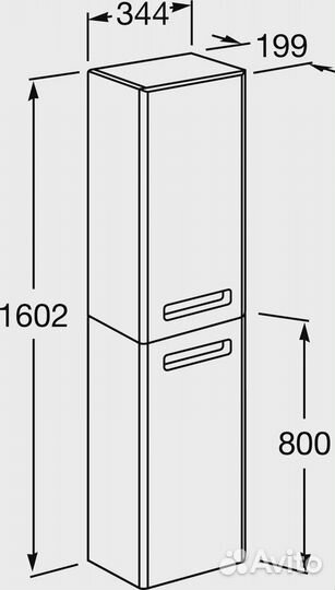 872 Шкаф пенал Roca The Gap фиолетовый ZRU9302746