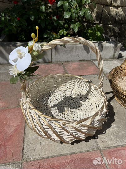 Плетенные корзины, свадебные корзины