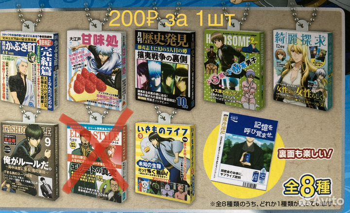 Аниме/манга anime Гинтама Gintama брелки