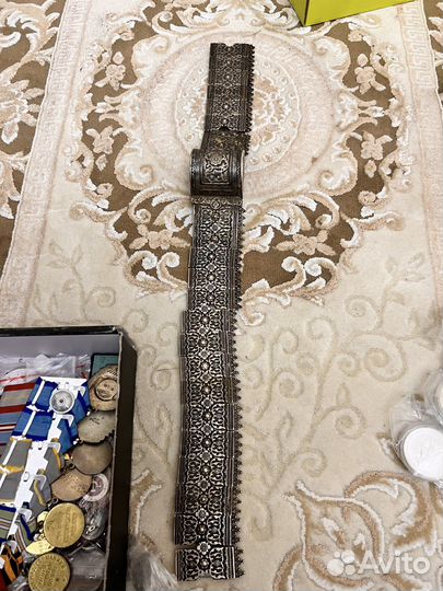 Старинный серебряная пояс 84 проба