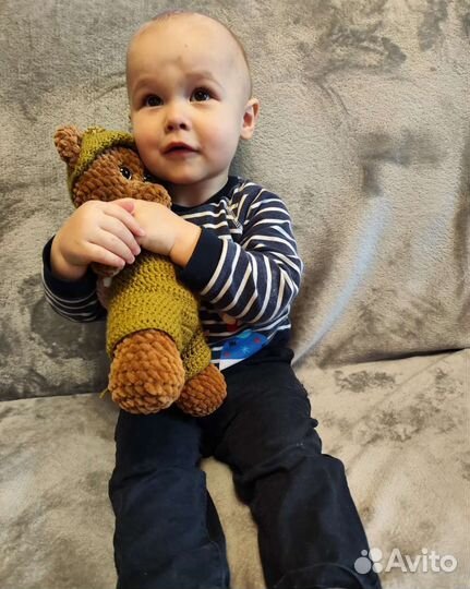 Плюшевый шоколадный Мишка ручной работы