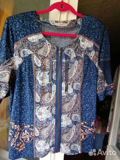 Летние женские блузки-рубашки р.56-58