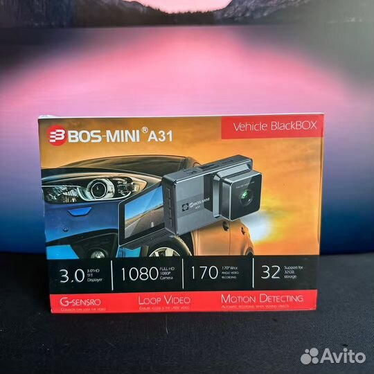 Видеорегистратор boss mini A31, Full HD, Микрофон (Арт.67993)