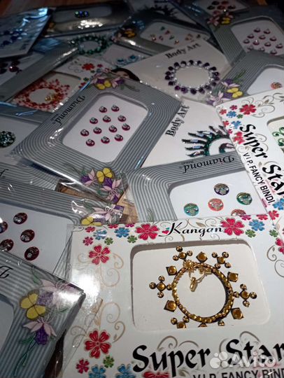 Временные Стразы наклейки многоразовые