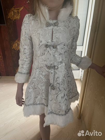 Новогодний костюм снегурочки для девочки