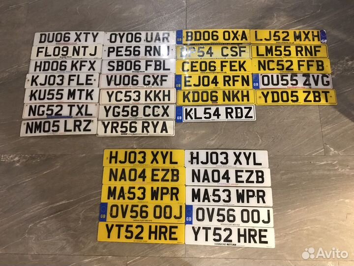 Номерные знаки (номера) Англия