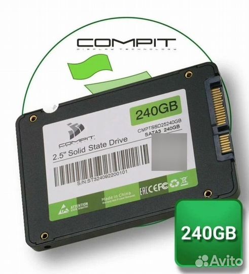 Новый SSD диск compit cmptssd25240GB 240GB 1 шт