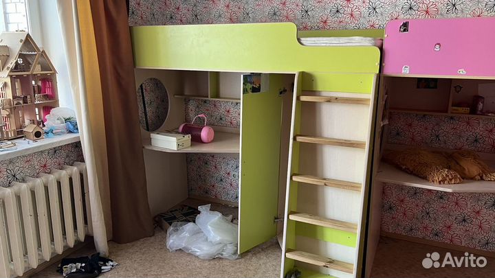 Кровать-чердак мебель для детской