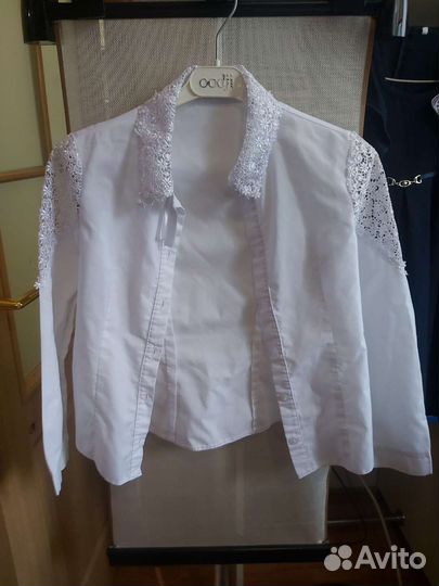 Блузка белая для девочек 134