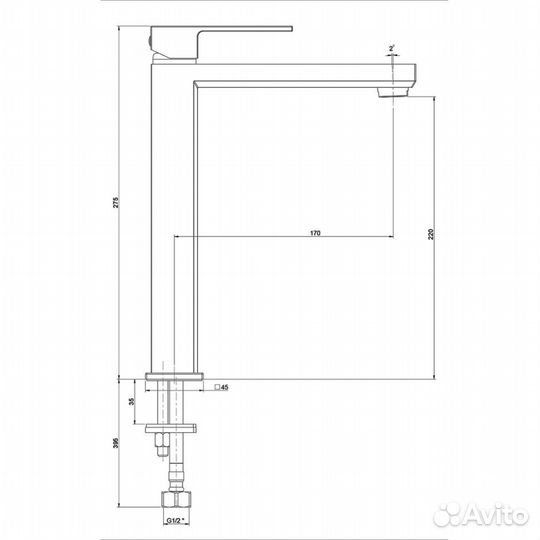 Paini 21CR205LL Смеситель для раковины