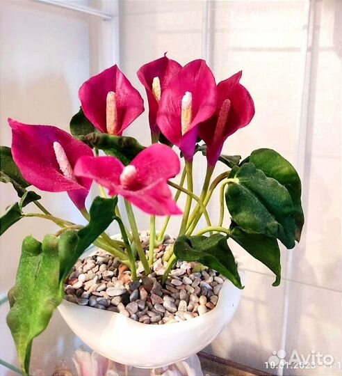 Цветы ручной работы, полимерная глина