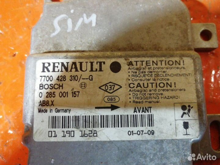 Блок управления AIR BAG Renault Symbol 1997-2007