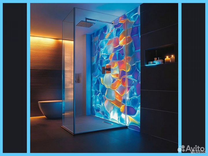 Душевые стеклянные ограждения гарантия 5 лет