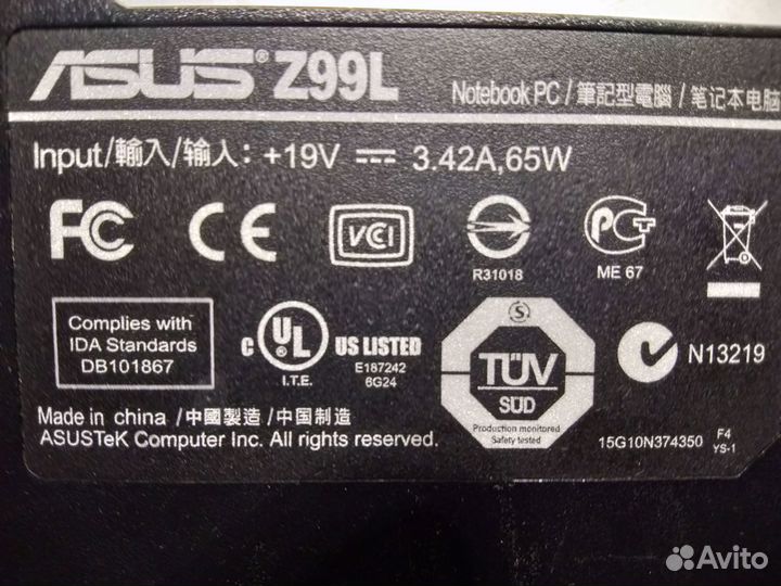 Ноутбук Asus Z99L на запчасти