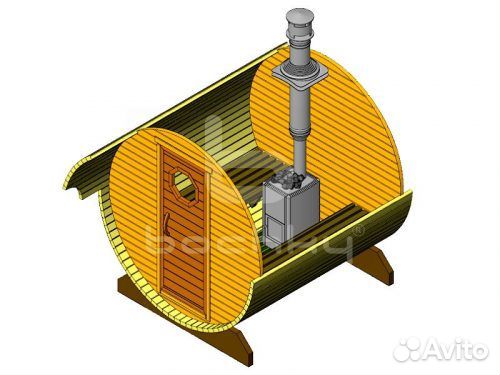 Баня - бочка мини