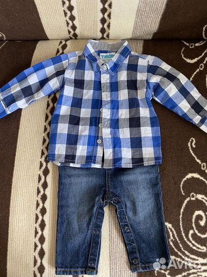Рубашка + джинсы 68